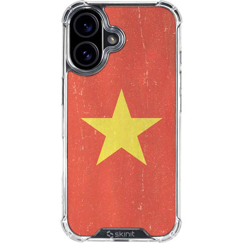 Vietnam Flag Distressed iPhone 17 Clear Case
